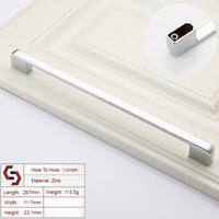 Thumbnail for Zinc Kitchen Cabinet Handles Drawer Bar Handle Pull silver color hole to hole size 256mm
