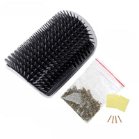 Thumbnail for Cat Self Groomer Catnip  Dog Cat Toy Corner Groomer Wall Corner Scratcher Comb Grooming Massage Brush Black