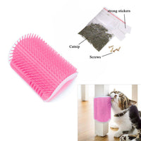 Thumbnail for Cat Self Groomer Catnip  Dog Cat Toy Corner Groomer Wall Corner Scratcher Comb Grooming Massage Brush Pink