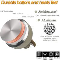 Thumbnail for 2.5 Liter Tea Whistling Kettle Stainless Steel Modern Whistling Tea Pot for Stovetop Cream