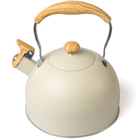 Thumbnail for 2.5 Liter Tea Whistling Kettle Stainless Steel Modern Whistling Tea Pot for Stovetop Cream