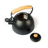 Thumbnail for 3 Liter Tea Whistling Kettle Stainless Steel Modern Whistling Tea Pot for Stovetop Black