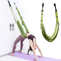 Thumbnail for Green Fitness Yoga Strap Band Waist Trainer Leg Door Swing Adjustable Ballet Dancer
