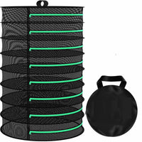 Thumbnail for 8-Layer 162cm Foldable Herb Vegetable Fruit Drying Dehydrating Rack Mesh Hanging Dryer