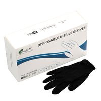 Thumbnail for 100x Nitrile Black Industrial Mechanic Tattoo Food Disposable Gloves Medium