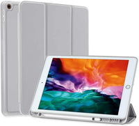 Thumbnail for IPad 10.2 2019 7th Pencil Holder Slim Smart TPU Soft Case Grey
