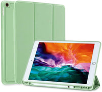 Thumbnail for IPad 10.2 2019 7th Pencil Holder Slim Smart TPU Soft Case Green