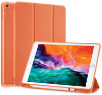Thumbnail for IPad 10.2 2019 7th Pencil Holder Slim Smart TPU Soft Case Orange