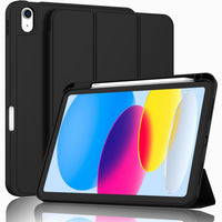 Thumbnail for iPad 10th Case 10.9 Inch 2022 with Pencil Holder, Smart iPad Case with Soft TPU Auto Wake Sleep Black