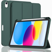 Thumbnail for iPad 10th Case 10.9 Inch 2022 with Pencil Holder, Smart iPad Case with Soft TPU Auto Wake Sleep Dark Green