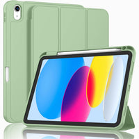 Thumbnail for iPad 10th Case 10.9 Inch 2022 with Pencil Holder, Smart iPad Case with Soft TPU Auto Wake Sleep Green