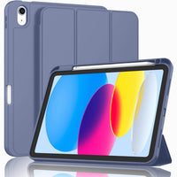 Thumbnail for iPad 10th Case 10.9 Inch 2022 with Pencil Holder, Smart iPad Case with Soft TPU Auto Wake Sleep Lavender