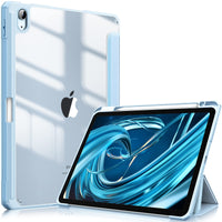 Thumbnail for iPad 10th Case 10.9 Inch 2022 with Pencil Holder, Smart iPad Clear Case with Soft TPU Auto Wake Sleep Sky Blue