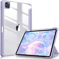 Thumbnail for iPad Pro 11 Inch 2020-2022 Soft Tpu Smart Premium Case Auto Sleep Wake Stand Clear Cover Pencil holder Purple