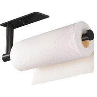 Thumbnail for Kitchen Paper Holder Under Cabinet Wall Mount Adhesive Paper Towel Holder Rectangle Black