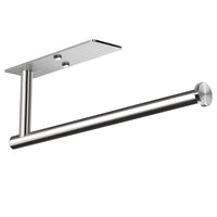Thumbnail for Kitchen Paper Holder Under Cabinet Wall Mount Adhesive Paper Towel Holder Rectangle Silver