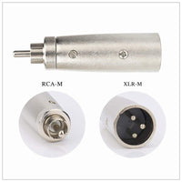 Thumbnail for XLR 3-pin Male to RCA Male Mono Microphone Adapter Connector