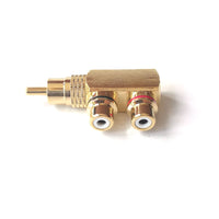 Thumbnail for RCA AV Audio Splitter Adapter 1 Male To 2 Female Gold Plated