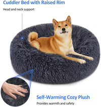 Thumbnail for Soft Dog Bed Round Washable Plush Pet Kennel Cat Bed Mat Sofa Large 70cm