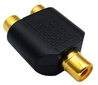 Thumbnail for RCA Female to RCA Female Audio Splitter Adapter Connector Coupler