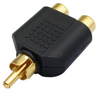 Thumbnail for RCA Male to 2X RCA Female Audio Splitter Adapter Connector Coupler