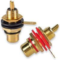 Thumbnail for RCA Female Socket Connector Chassis Panel Mount Adapter for Amplifier Audio Plug