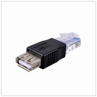 Thumbnail for Ethernet LAN RJ45 Male to USB A Female 10/100 Mbps Network Adapter Connector
