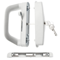 Thumbnail for Sliding Patio Door Handle Set Mortise Lock Suitable for Sliding Glass Patio Door Keyed White