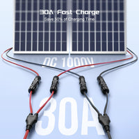 Thumbnail for 1 Pair Solar Connector Y Branch Parallel Adapter Cable Solar Panel Connectors Wire Plug Solar Panel