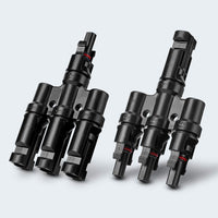 Thumbnail for 1 Pair 3 To 1 3 branch Waterproof T Branch Cable Connectors Solar PV Panel Connector Male & Female