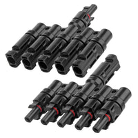 Thumbnail for 1 Pair 5 To 1 5 branch Waterproof T Branch Cable Connectors Solar PV Panel Connector Male & Female