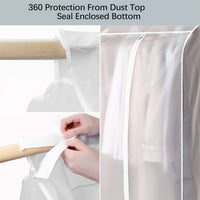 Thumbnail for 90cm Clothes Dust Cover Wardrobe Cloth Cover Clothes Storage Bag For Garments Suits Dresses Coats