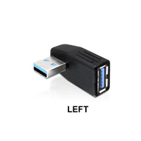 Thumbnail for USB 3.0 Vertical Left  Male to Mini USB Female Plug Adapters
