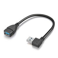 Thumbnail for USB 3.0 Angle Male to Female Extension Cable Convertor Adapter Extender Cord Right Angle