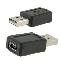 Thumbnail for mini usb b 5 pins female jack to usb a 2.0 male connector adapter M/F