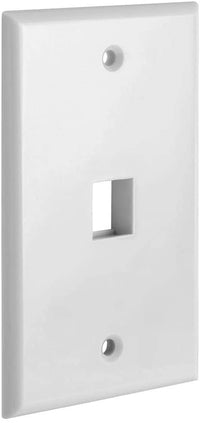 Thumbnail for 1 Port QuickPort outlet Wall Plate face plate, Single Gang White
