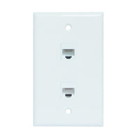 Thumbnail for Ethernet Wall Plate 2 Port Cat6 Ethernet Cable Wall Plate Adapter
