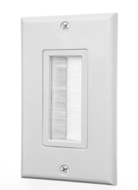 Thumbnail for Brush Wall Plate Wires Cable Access Strap Management Socket Mount Port HDMI