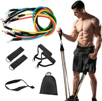 Thumbnail for 11 Pack Resistance Bands Stackable Exercise Bands Home Workouts Physical Therapy Gym Training