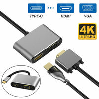 Thumbnail for USB Type C to HDMI 4K VGA Adapter For Macbook Chromebook Pixel XPS 13 iPad Pro