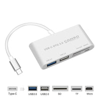 Thumbnail for USB-C OTG Hub to USB 3.0 2.0+TF Card Reader Micro USB Power Charging Port