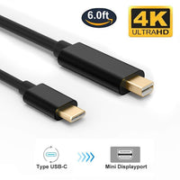 Thumbnail for 1.8M USB C Type C to Mini Displayport Cable Mini DP Adapter 4K Apple  Samsung