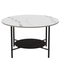 Thumbnail for Interior Ave - Duke Round Two Tier Stone Coffee Table