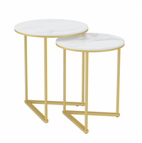 Thumbnail for Interior Ave - Nala Gold Nested Side Table Set