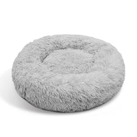 Thumbnail for Pet Dog Bed Bedding Warm Plush Round Comfortable Dog Nest Light Grey Large 90cm Large