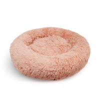 Thumbnail for Pet Dog Bedding Warm Plush Round Comfortable Nest Comfy Sleep kennel Pink XL 100