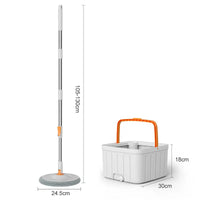 Thumbnail for Cleanix Clean Sewage Separation Mop Rotary Hand-Wash-Free Flat Suction Orange white