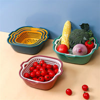 Thumbnail for Cookingstuff Six-piece Creative Double-layer Household Multifunctional Fruit Vegetable Basket