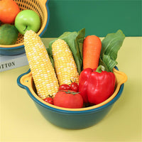 Thumbnail for Cookingstuff Six-piece Creative Double-layer Household Multifunctional Fruit Vegetable Basket