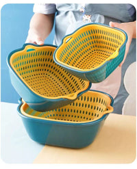 Thumbnail for Cookingstuff Six-piece Creative Double-layer Household Multifunctional Fruit Vegetable Basket